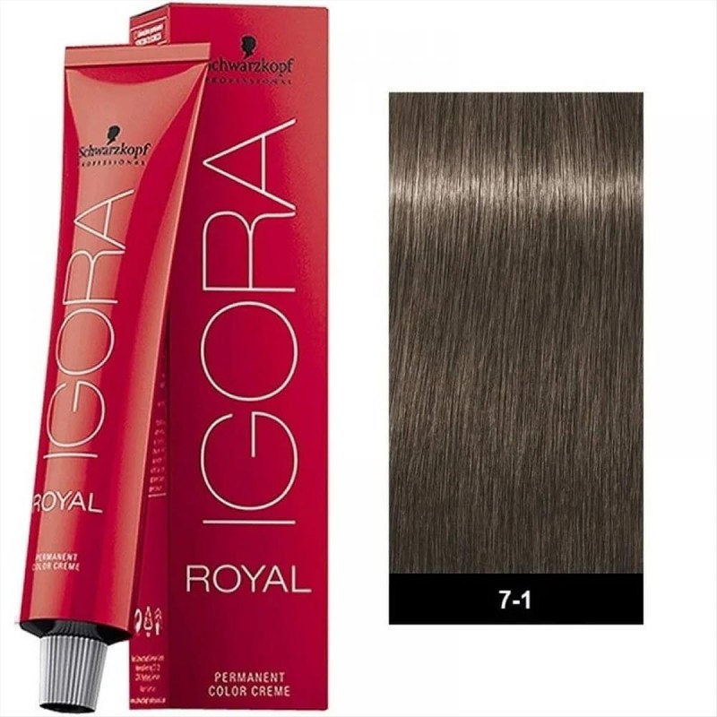Βαφή Schwarzkopf Igora Royal 7-1 Ξανθό Μεσαίο Σαντρέ 60ml