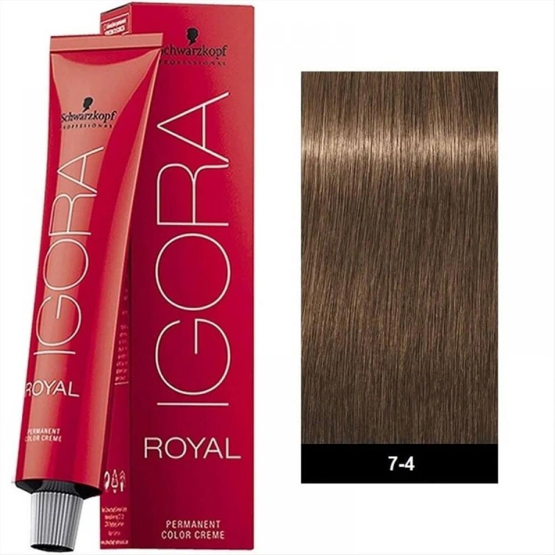 Βαφή Schwarzkopf Igora Royal 7-4 Ξανθό Μεσαίο Μπεζ 60ml