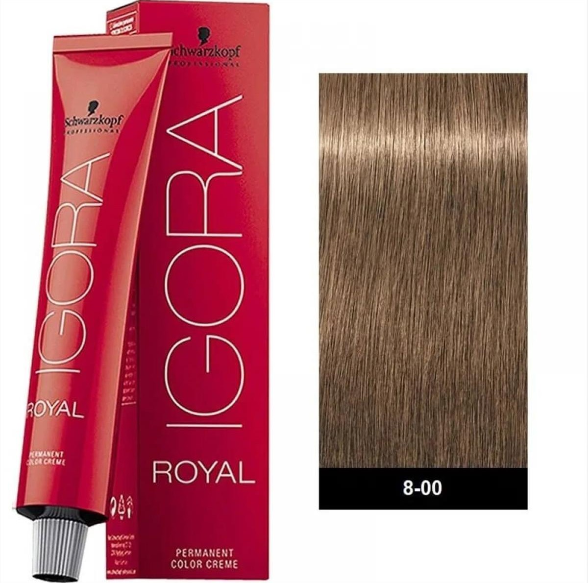 Βαφή Schwarzkopf Igora Royal 8-00 Ξανθό Ανοιχτό Έντονο Φυσικό 60ml