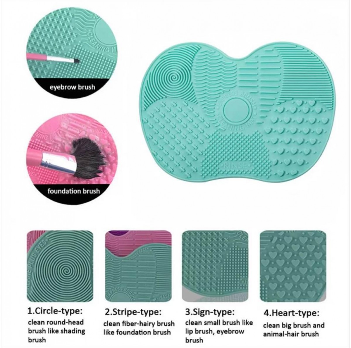 Silicone Mat for Cleaning Hard Beauty Tools