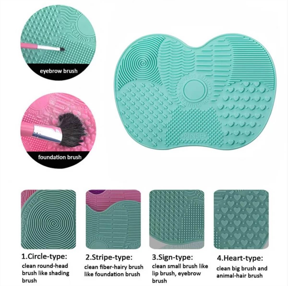 Silicone Mat for Cleaning Hard Beauty Tools