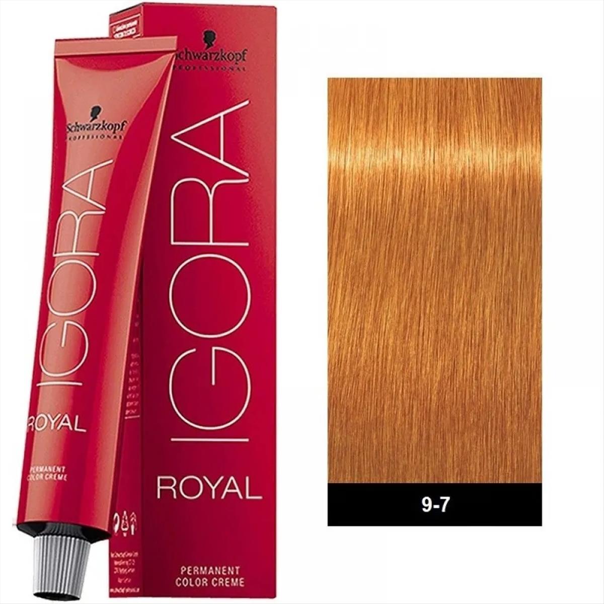 Βαφή Schwarzkopf Igora Royal 9-7 Ξανθό Πολύ Ανοιχτό Χάλκινο 60ml