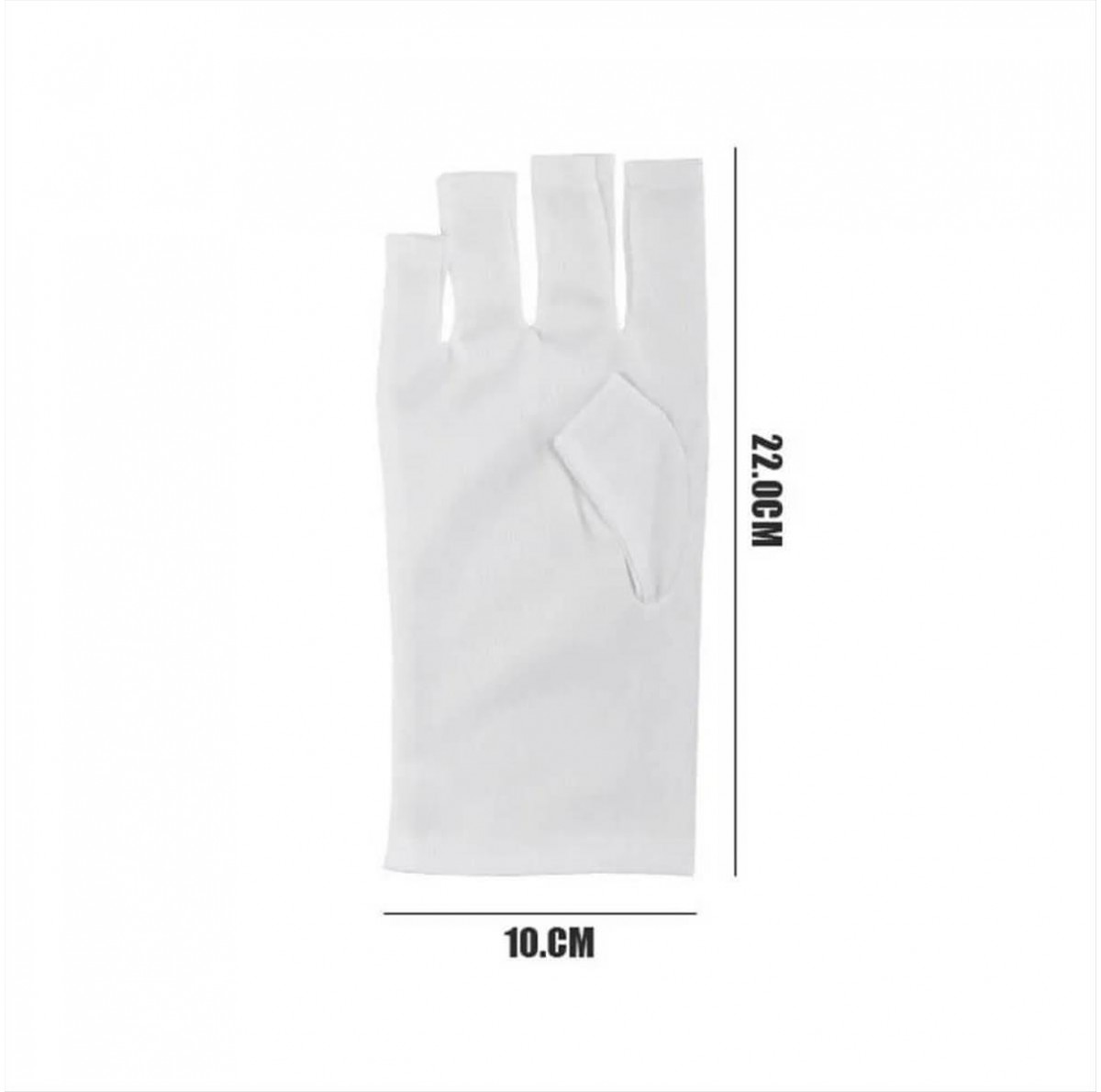 UV Protection Gloves Nail Art Waterproof White