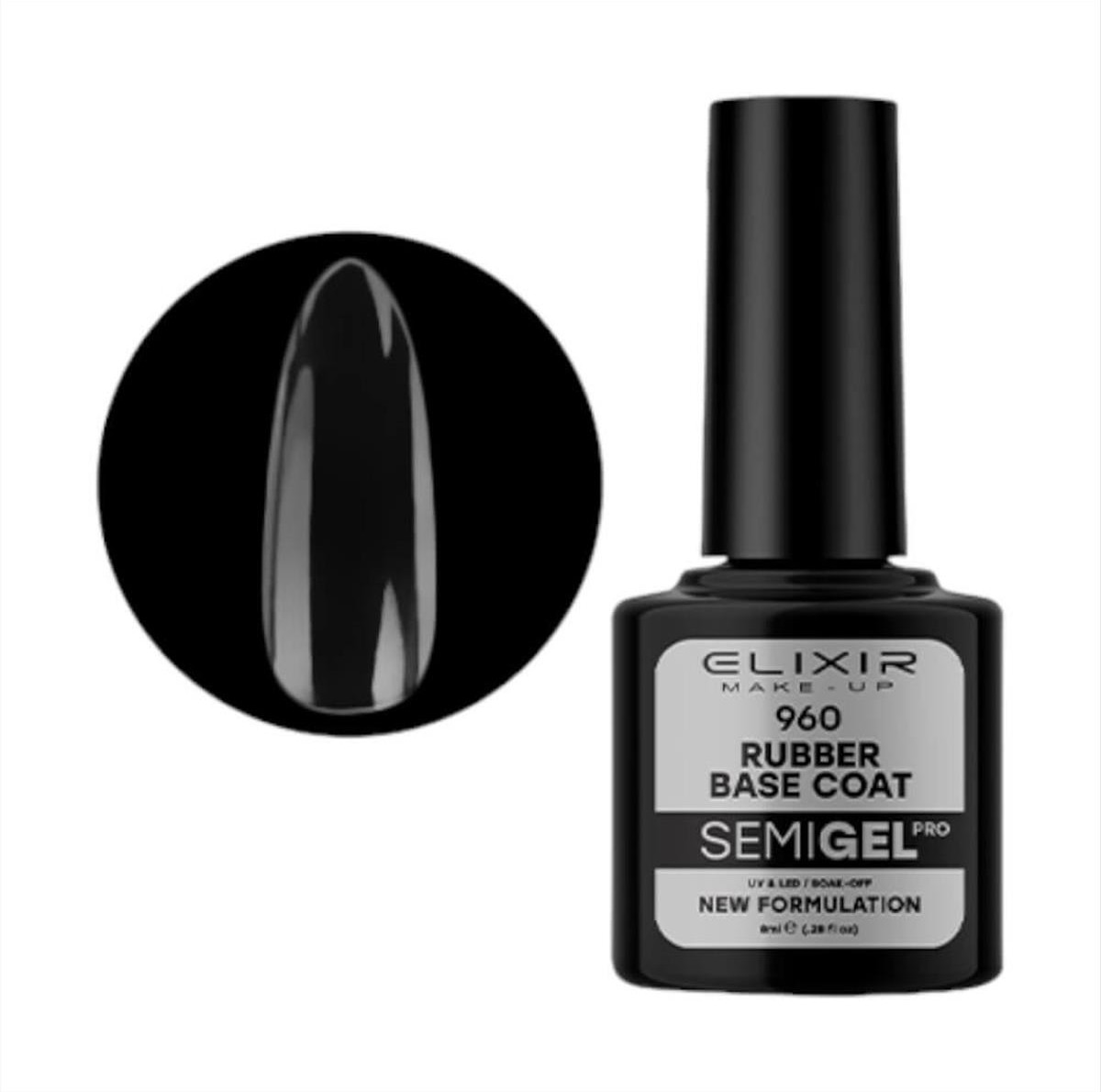 Elixir Semi Gel Uv&Led Rubber Base Coat 8ml