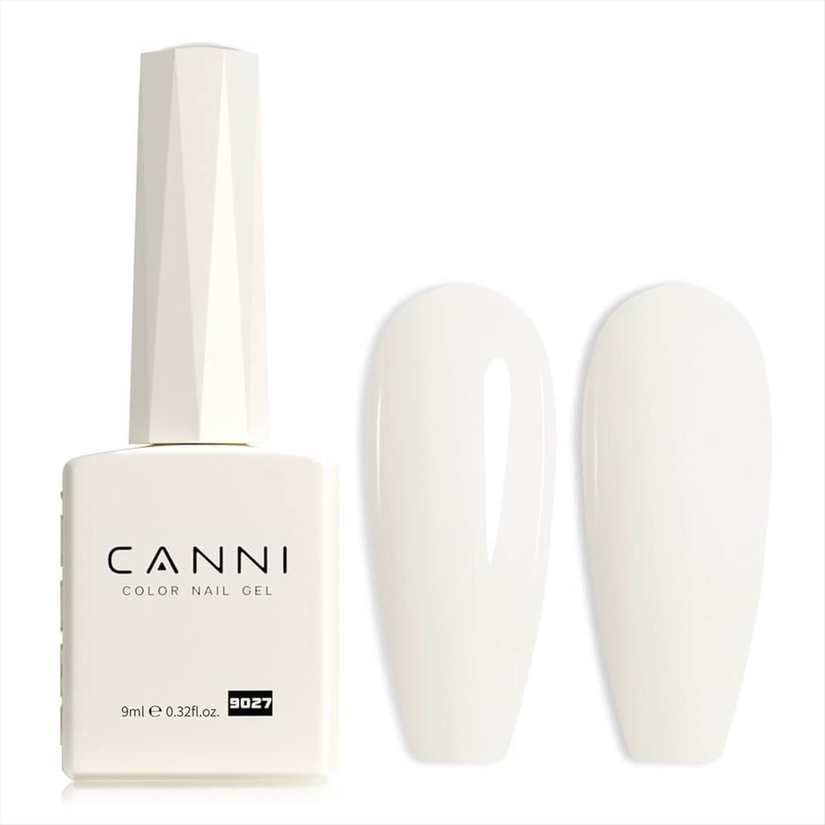 Canni Hema Free Gel Nail Polish Color 9027 Smoke White - 9ml