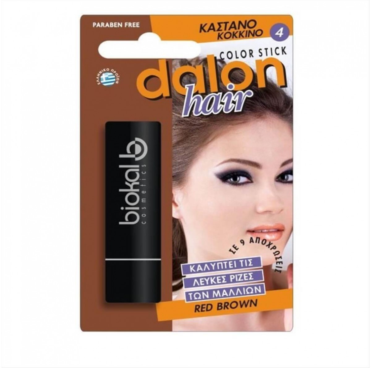 Dalon Hairmony Color Stick Μαλλιών Nο4 Red Brown 4.5gr