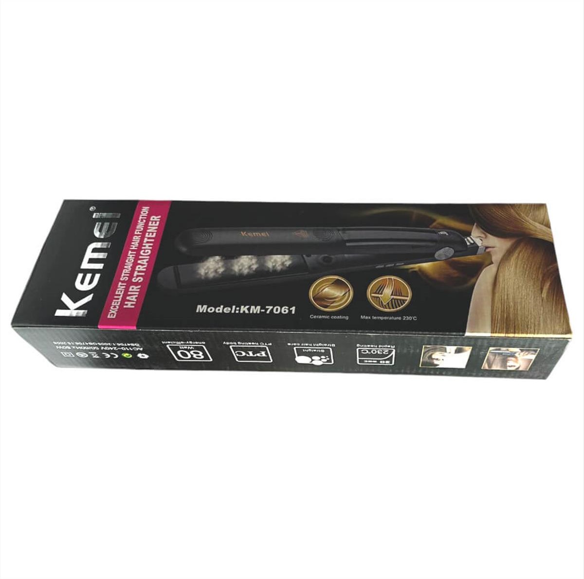 Kemei KM 7061 Steam Hair Straightener