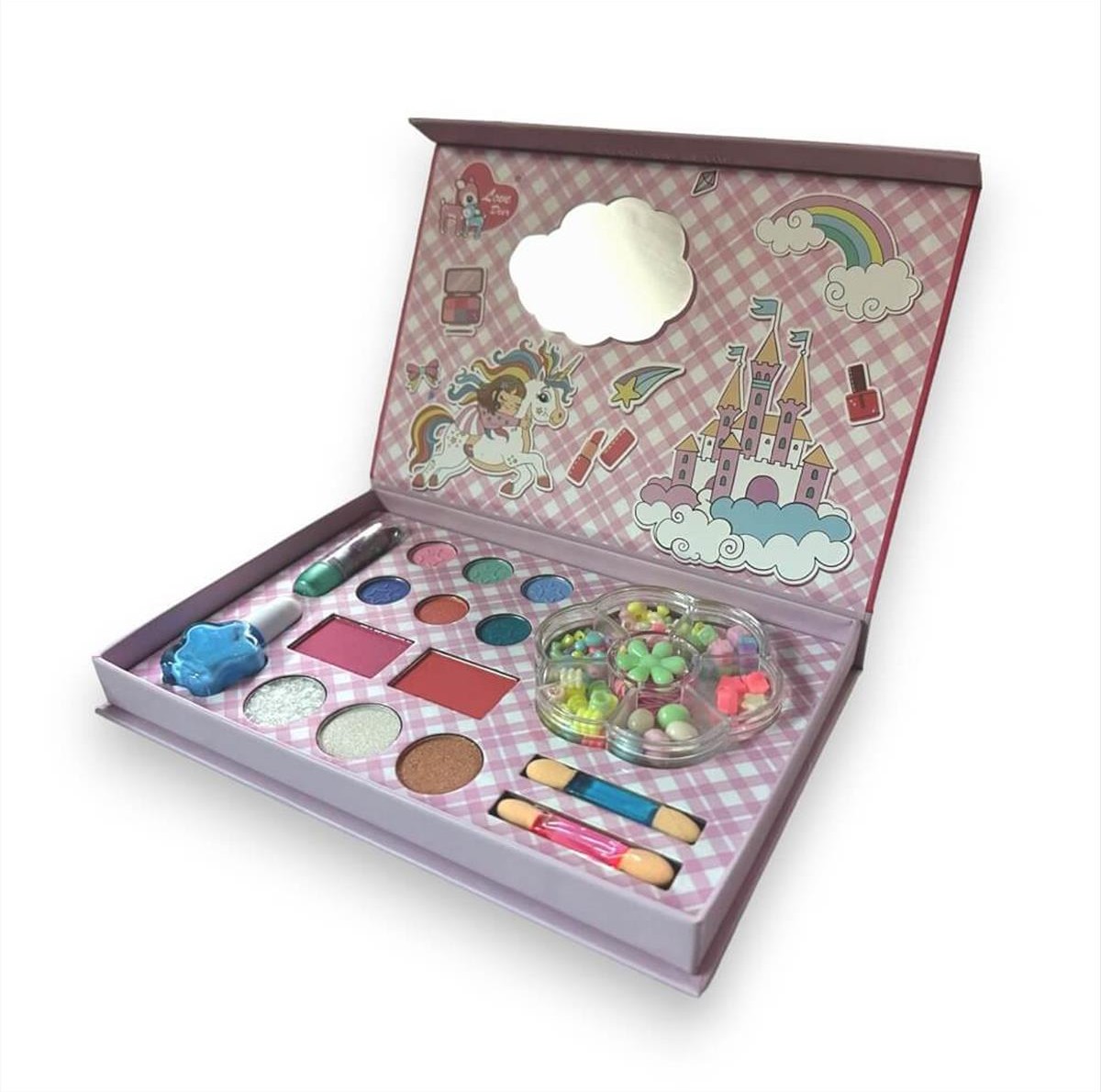 Children's Make-up Palette Diy Beads 2 in 1 Make Up Series LD6136