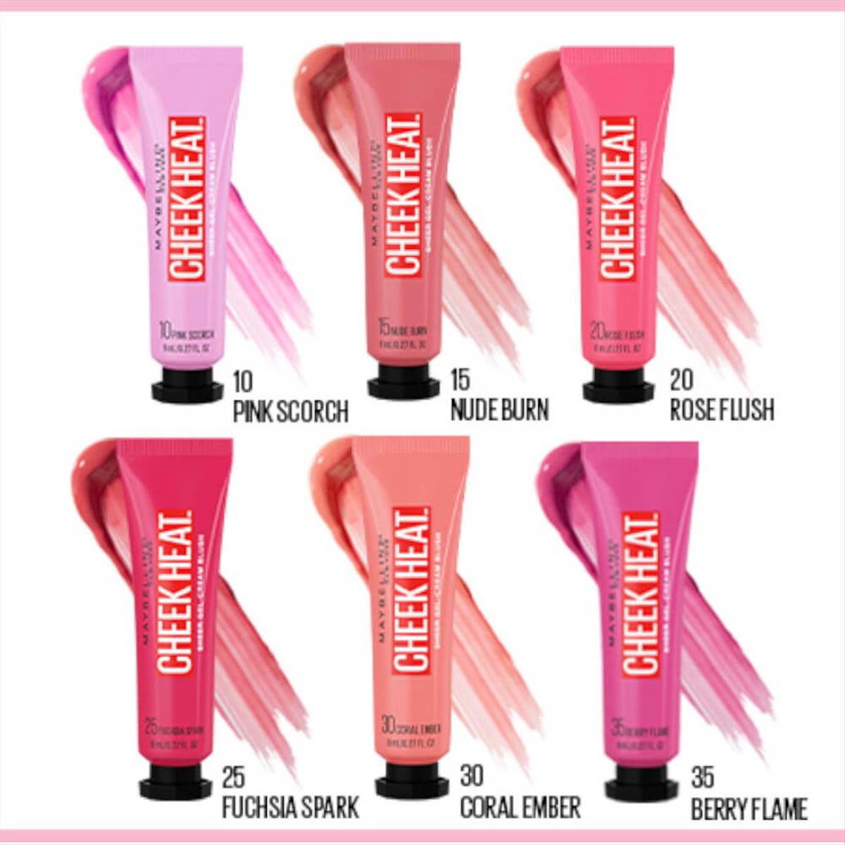 Maybelline Ρούζ Cheek Heat Heer Gel-Cream Blush 20-Rose Flash 10ml