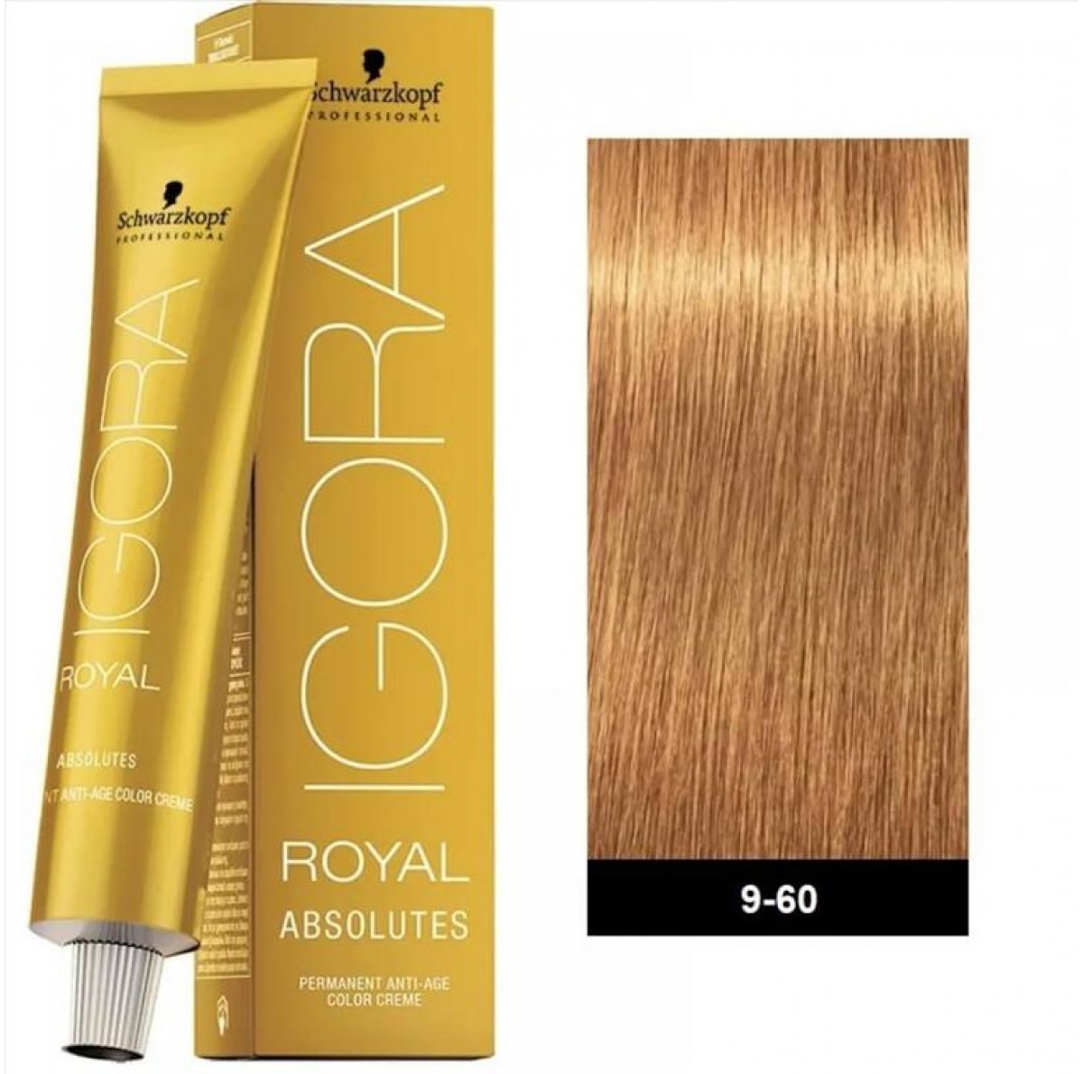 Βαφή Schwarzkopf Igora Royal Absolutes 9-60 Ξανθό Πολύ Ανοιχτό Μαρόν 60ml