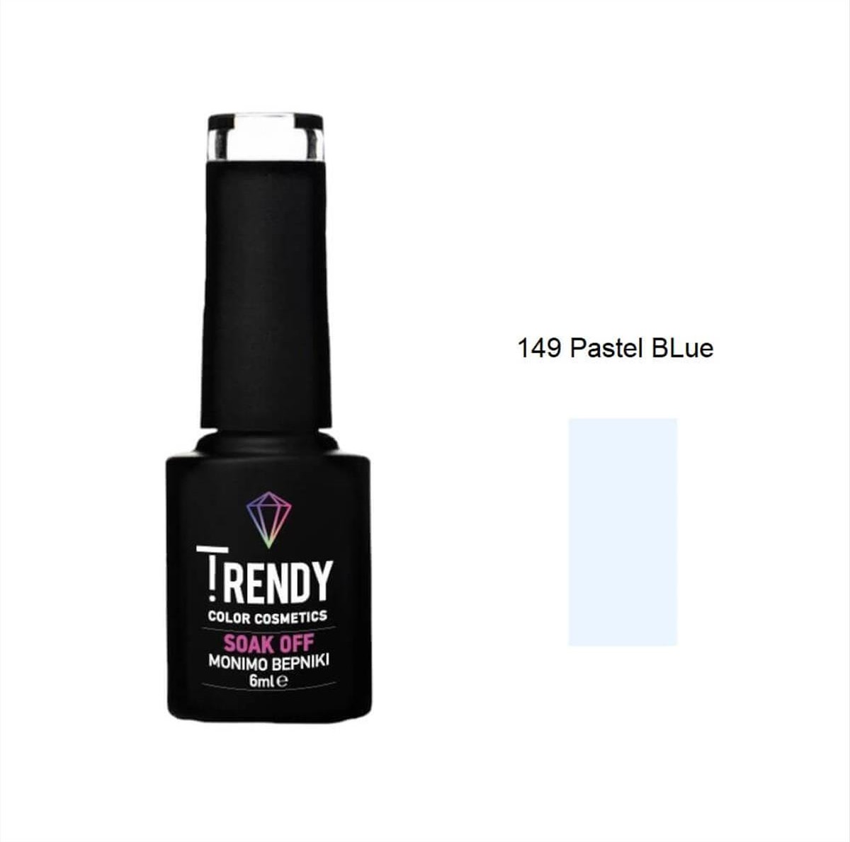 Ημιμόνιμο Βερνίκι Trendy Soak Off No149 Pastel Blue 6ml