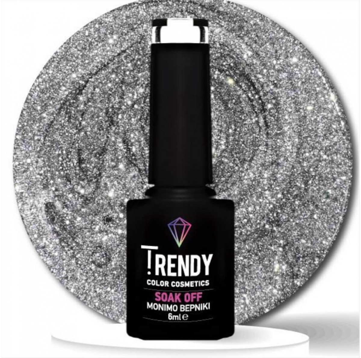 Ημιμόνιμο Βερνίκι Trendy Soak Off No157 Superior Silver 6ml