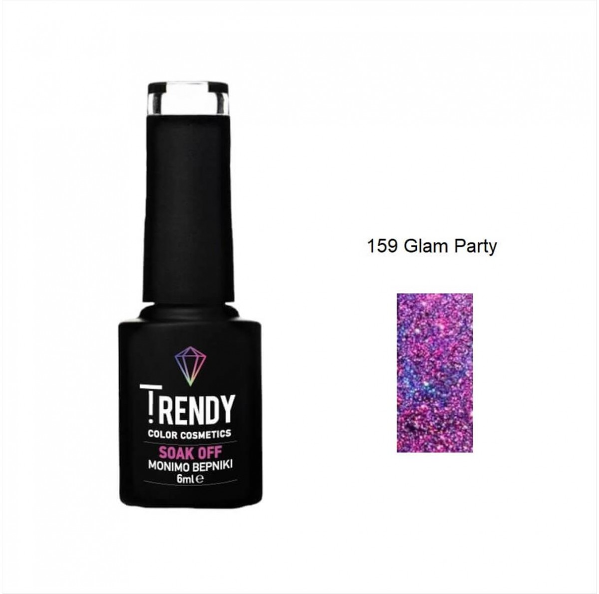 Trendy Soak Off No159 Glam Party 6ml