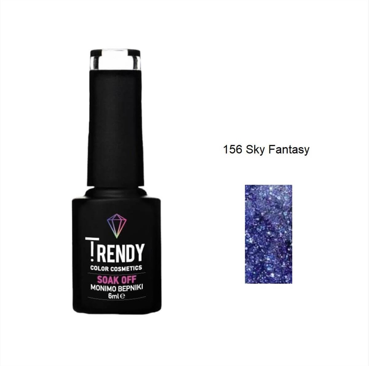 Ημιμόνιμο Βερνίκι Trendy Soak Off No156 Sky Fantasy 6ml