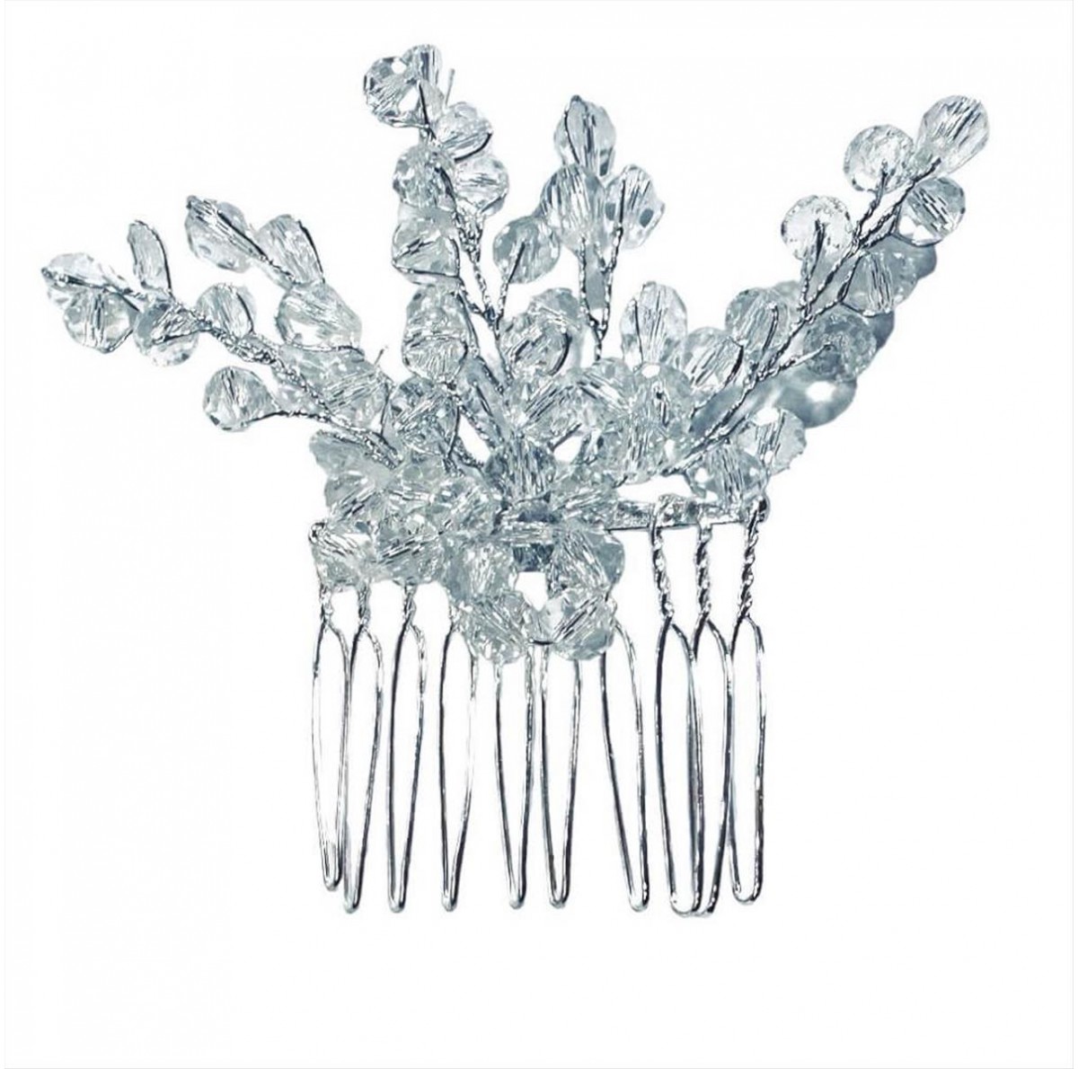 Bridal comb with crystals