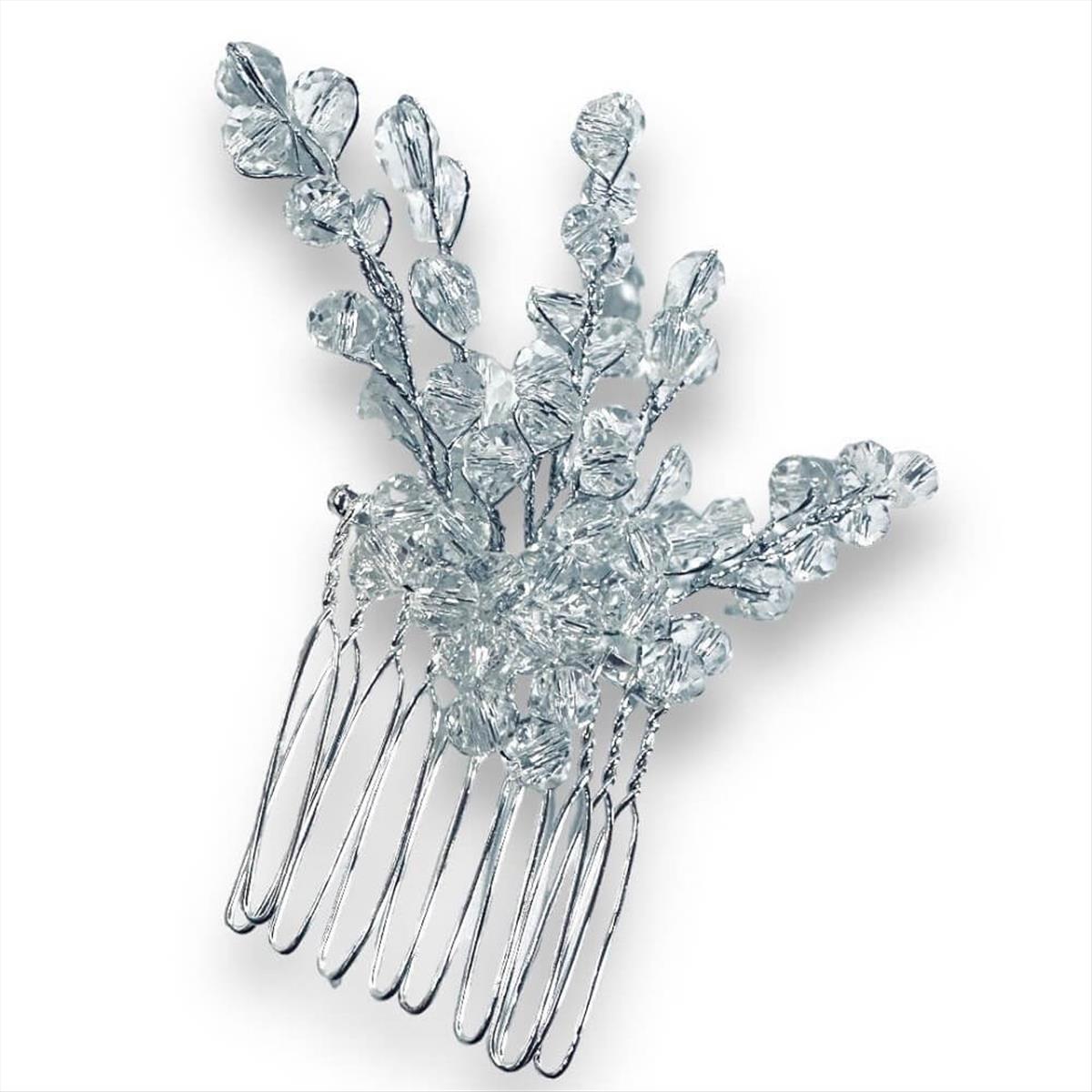 Bridal comb with crystals