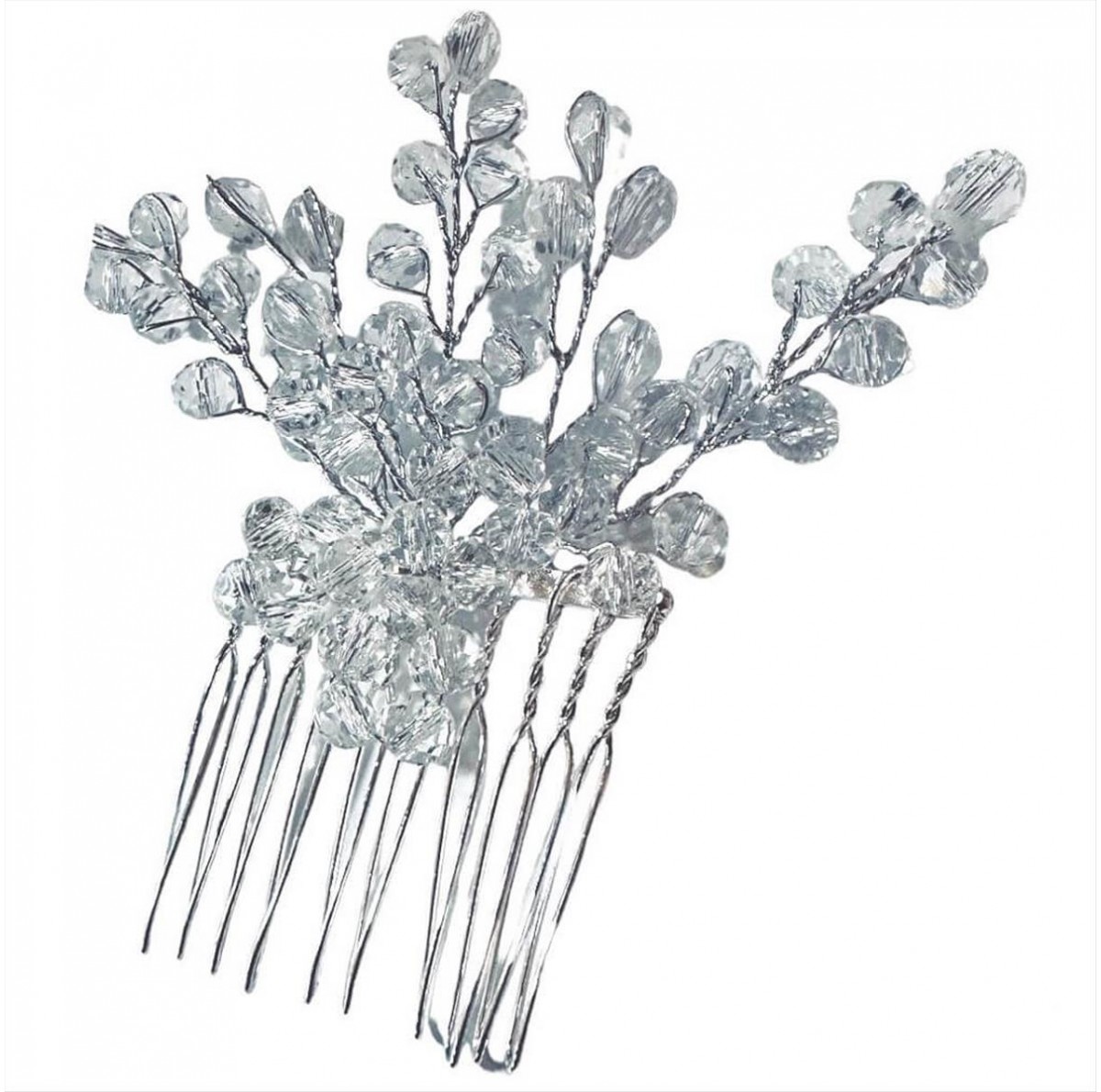 Bridal comb with crystals