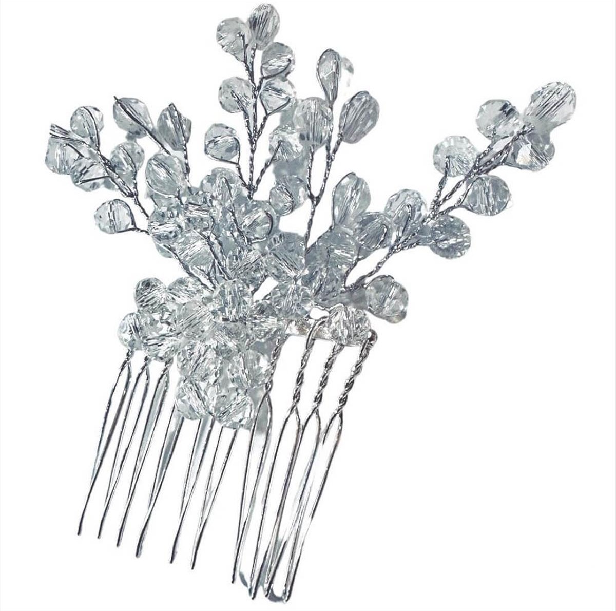 Bridal comb with crystals