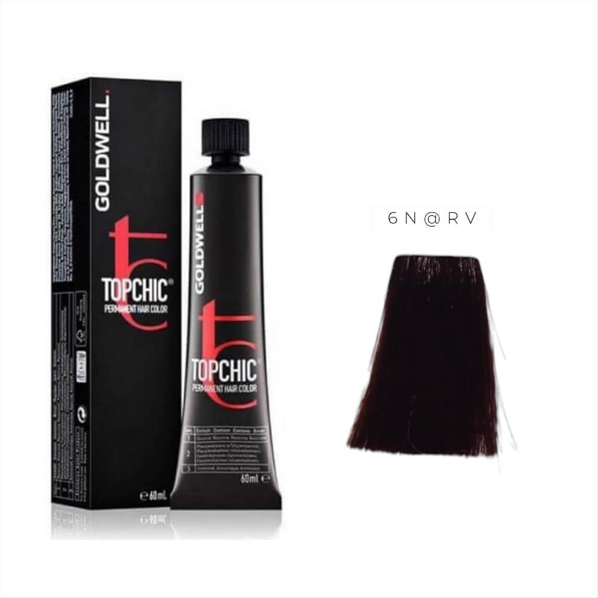 Goldwell Topchic Permanent Hair Color 6N@RV 60ml