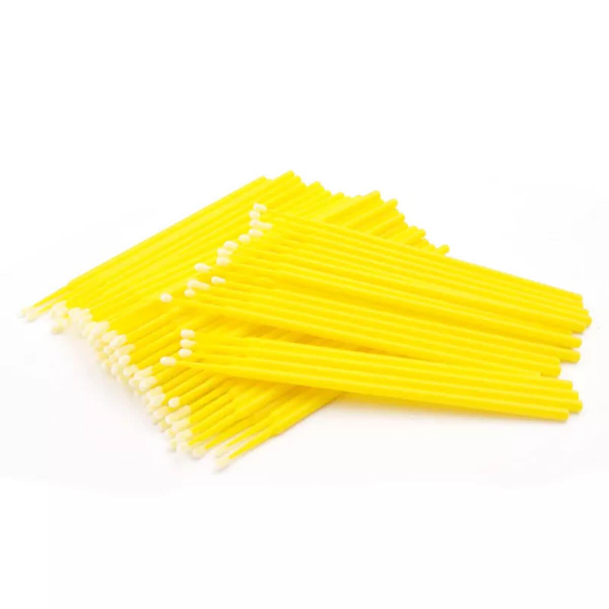 Βουρτσάκι Βλεφαρίδων και Φρυδιών Yellow Microbrushes 100pcs