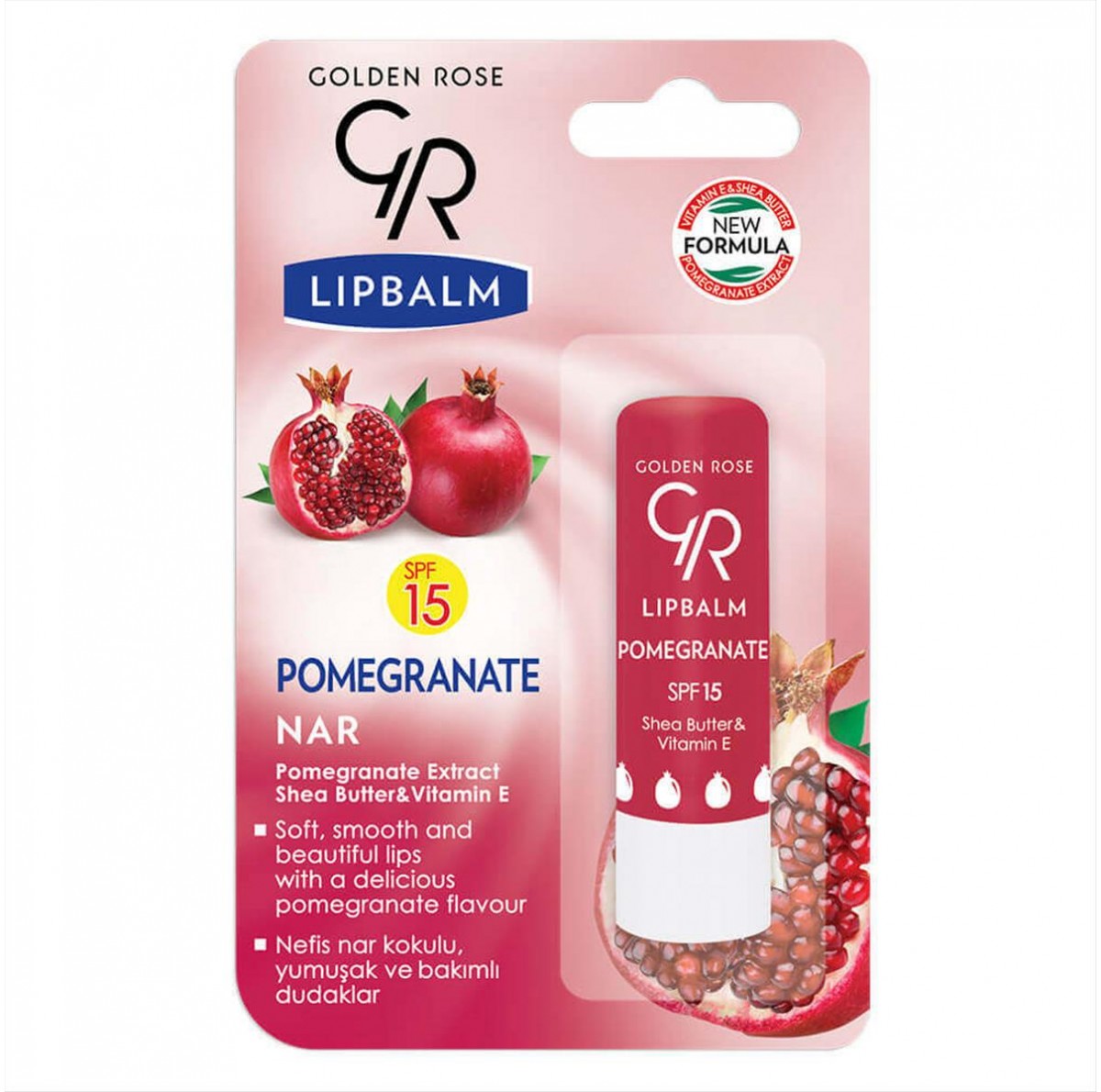 Golden Rose Lip Balm Pomegrante SPF 15