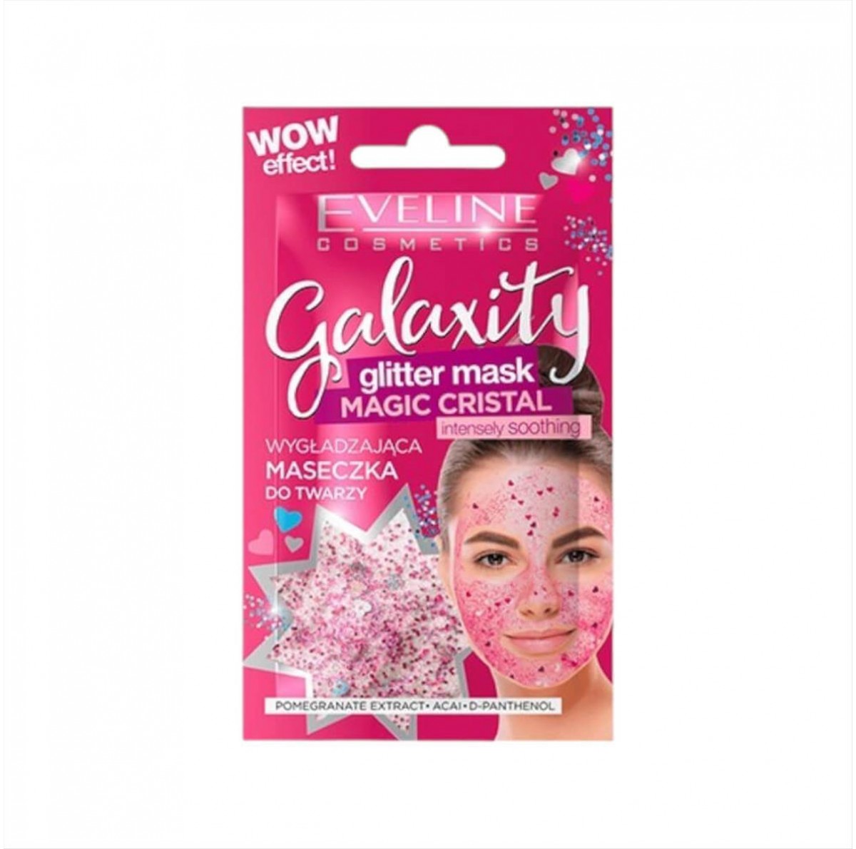 Eveline Galaxity Glitter Purifying Mask Magic Cristal Pink 10ml