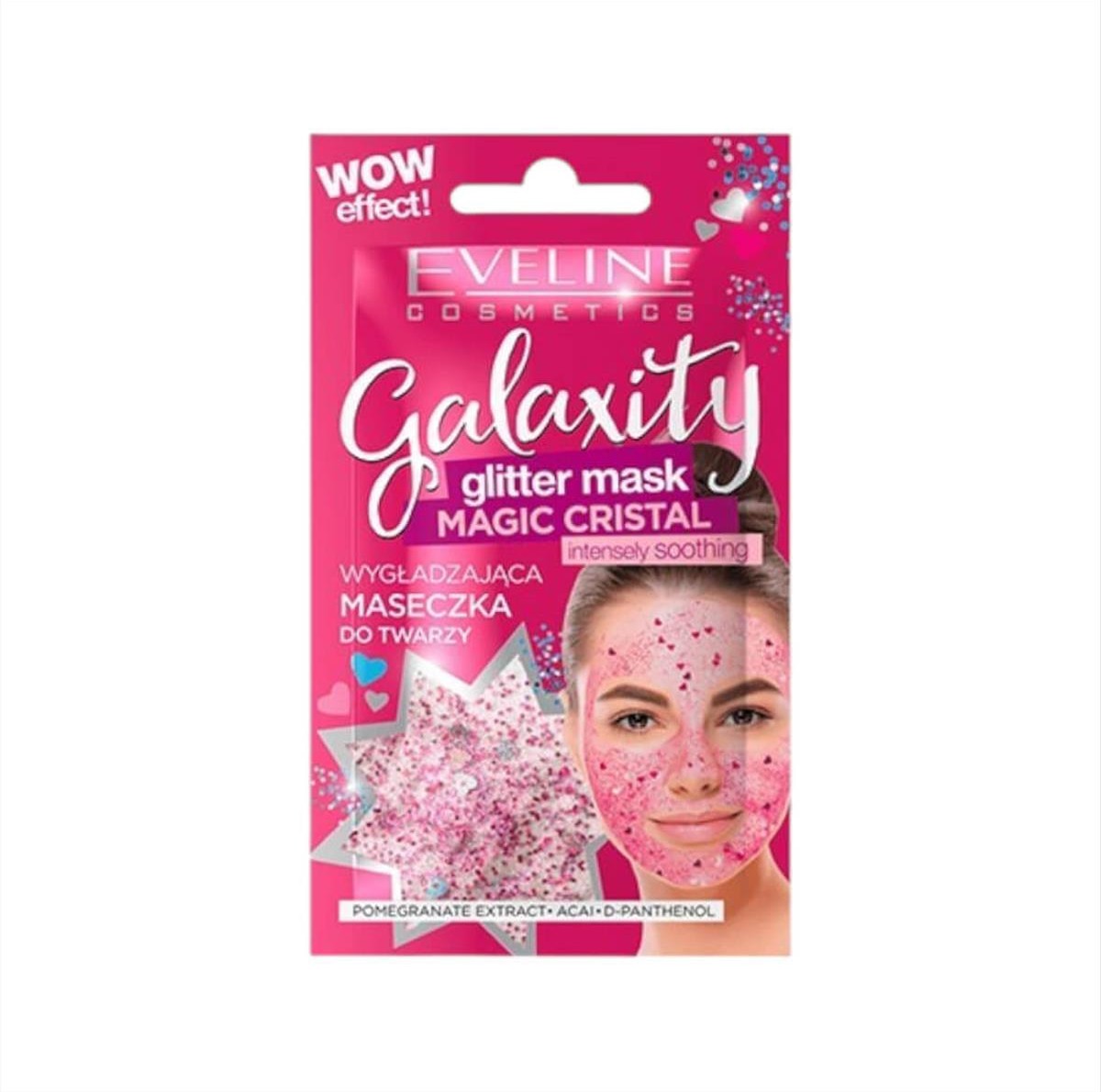 Eveline Galaxity Glitter Purifying Mask Magic Cristal Pink 10ml