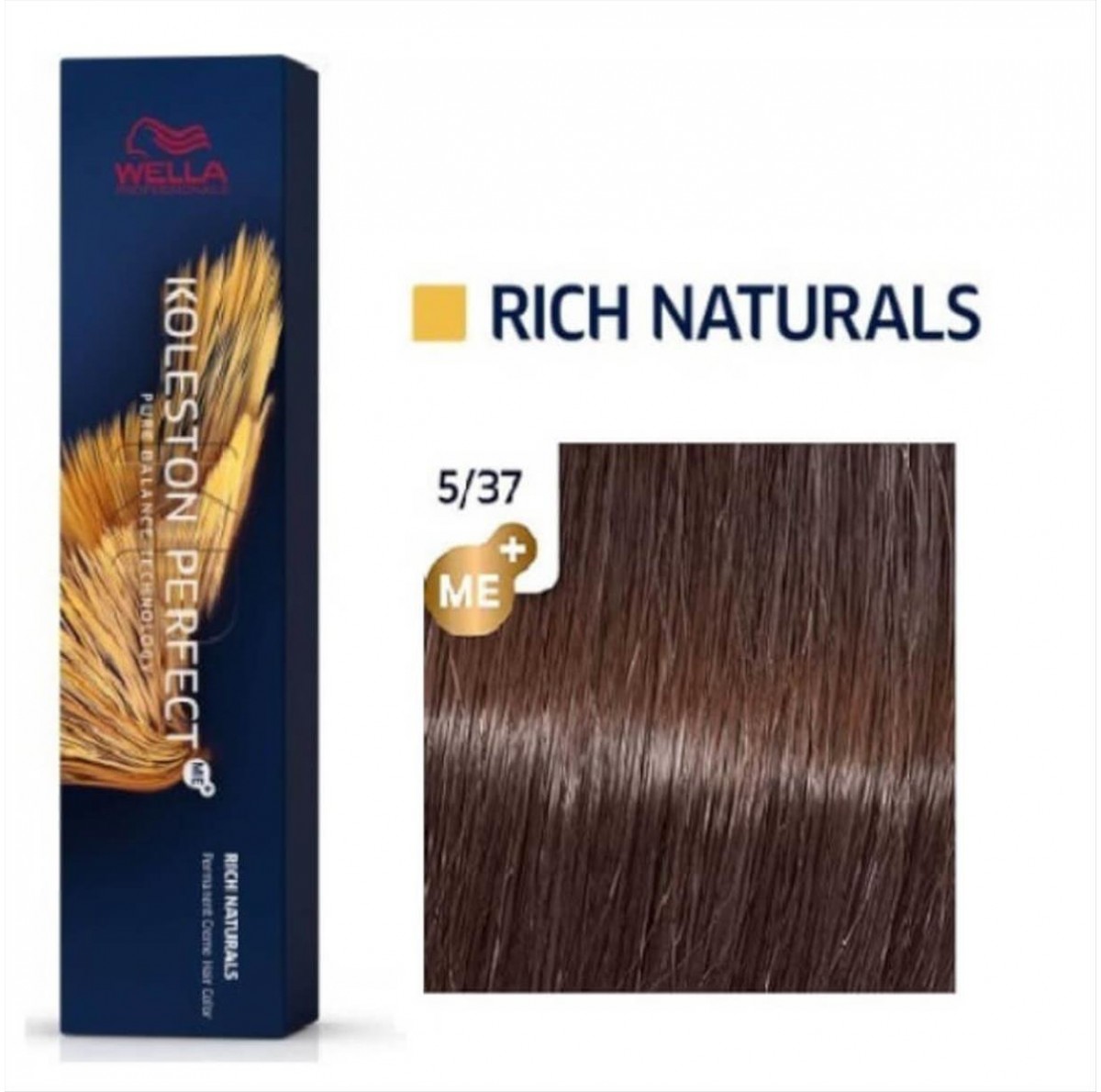 Βαφή Wella Koleston Perfect 5/37 Καστανό Ανοιχτό Φυσικό 60 ml