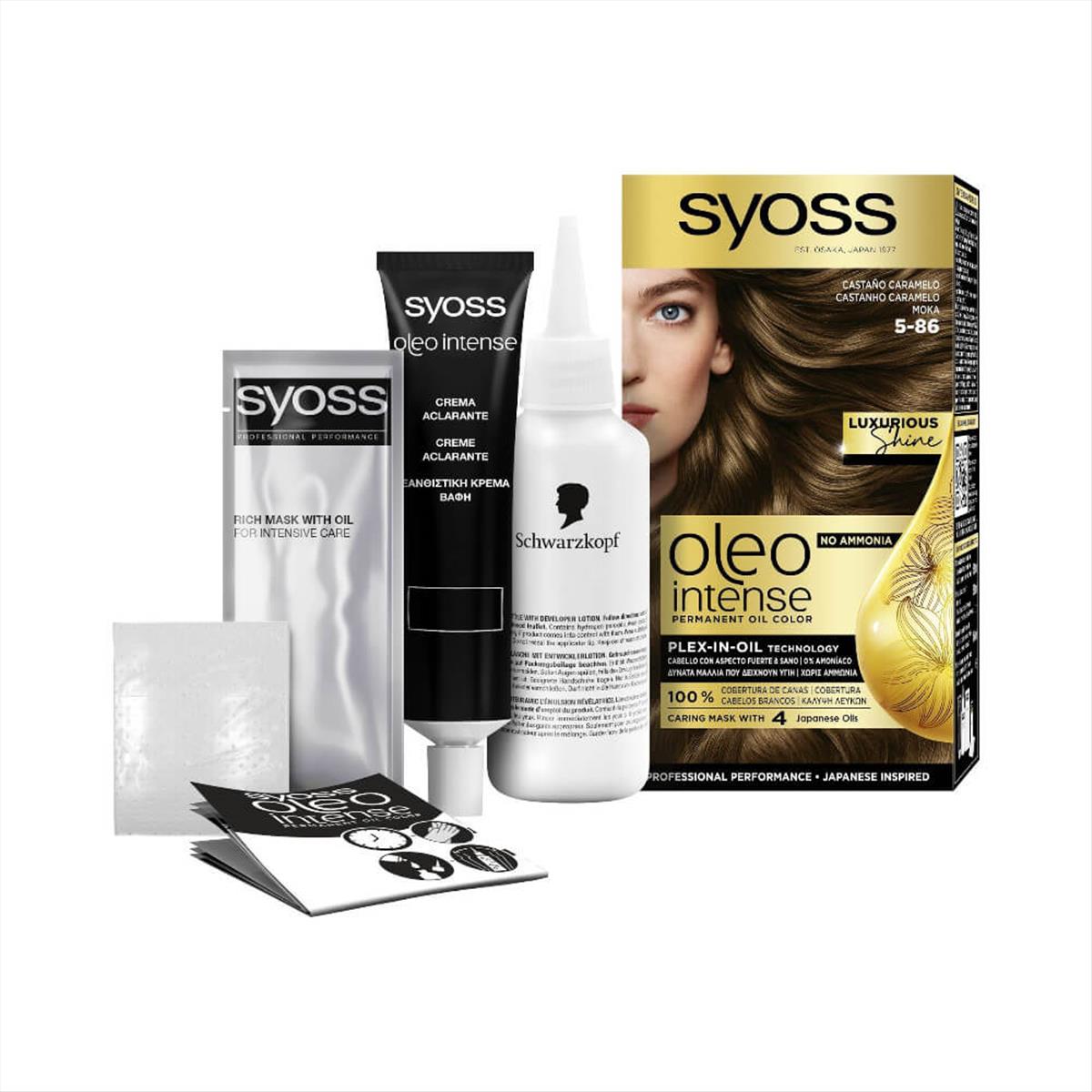 Βαφή Μαλλιών Syoss Oleo Intense Kit 5-86 Μόκα 50ml