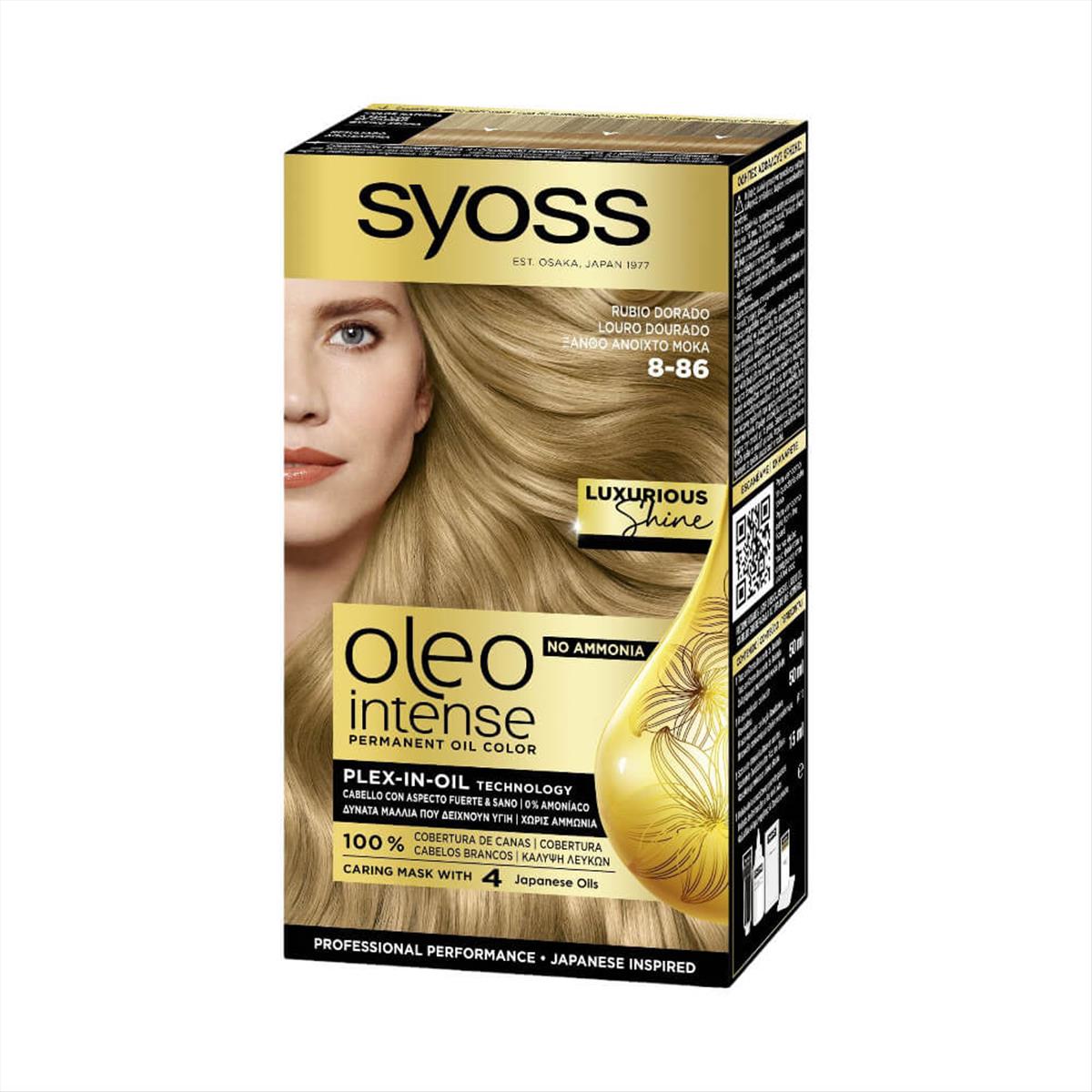 Βαφή Μαλλιών Syoss Oleo Intense Kit 8-86 Ξανθό Ανοιχτό Μόκα 50ml