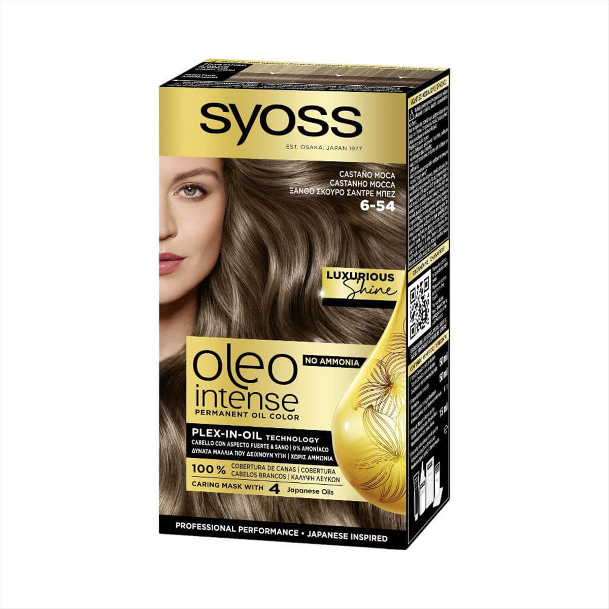 Syoss Oleo Intense Hair Color Kit 6-54 Dark Blond Sandre Beige 50ml