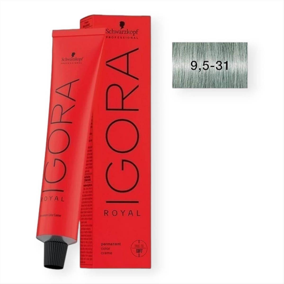 Βαφή Schwarzkopf Igora Royal  9.5-31 Ξανθό Παστέλ Ματ Σαντρέ 60ml