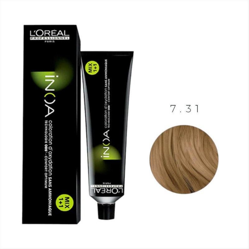 Βαφή Μαλλιών L'Oreal Inoa No 7.31 Ξανθό Μπεζ - 60gr