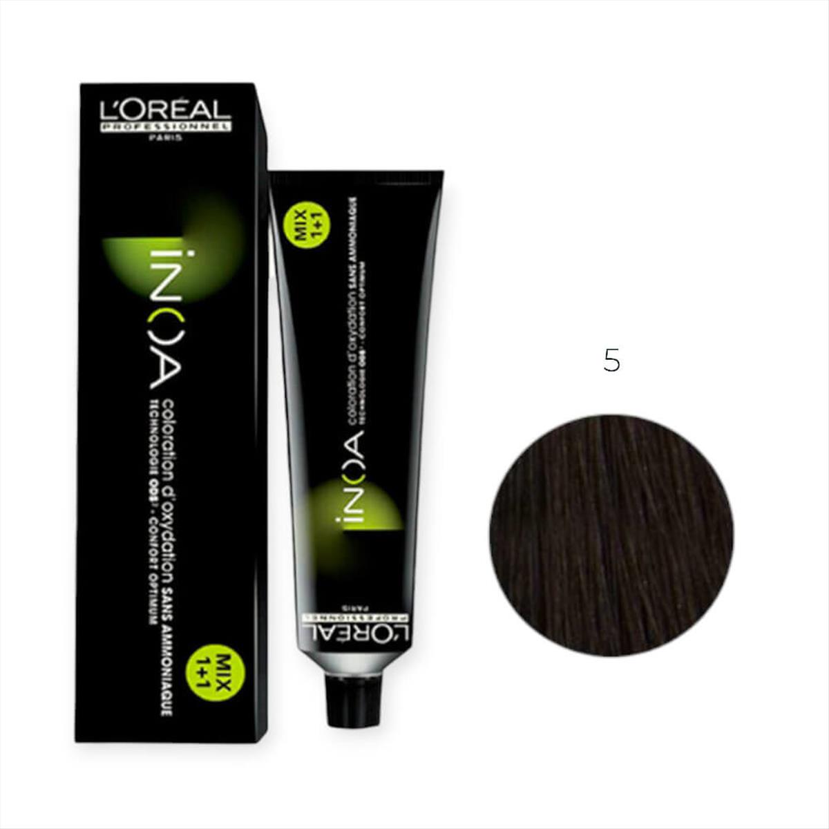 Hair Color L'Oreal Inoa No 5 LIght Brown - 60gr