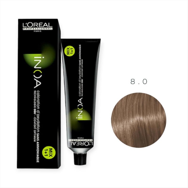 Hair Color L'Oreal Inoa No 8.0 - 60gr