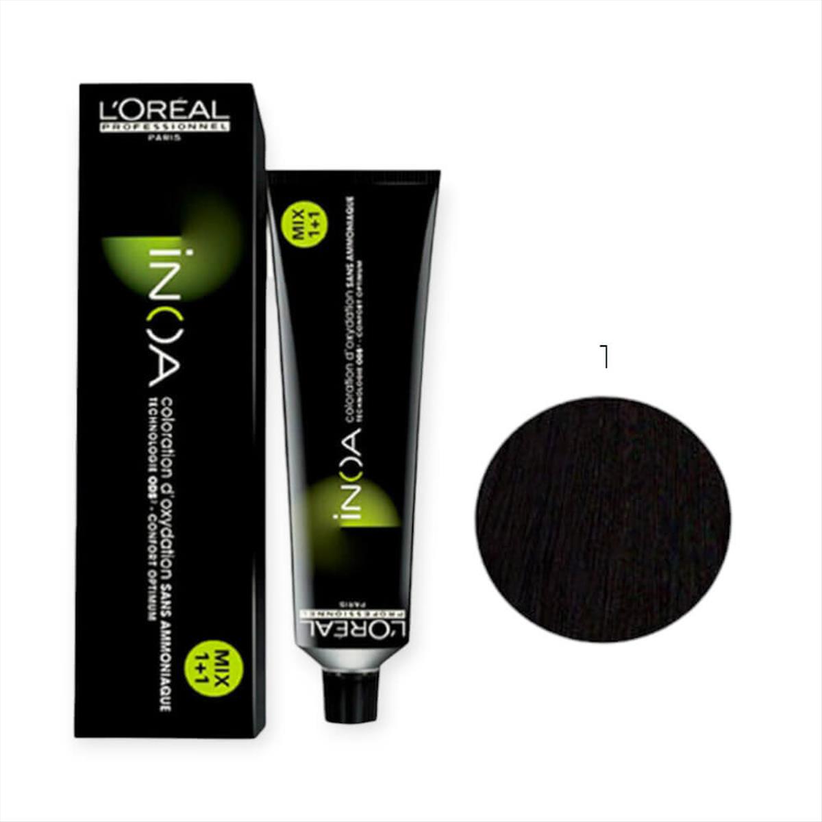 Βαφή Μαλλιών L\'Oreal Inoa No 1 Μαύρο - 60gr