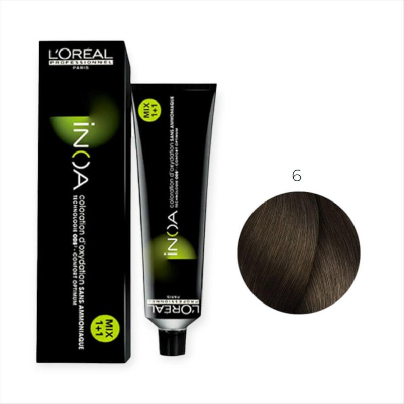Βαφή Μαλλιών L'Oreal Inoa No 6 Ξανθό Σκούρο - 60gr