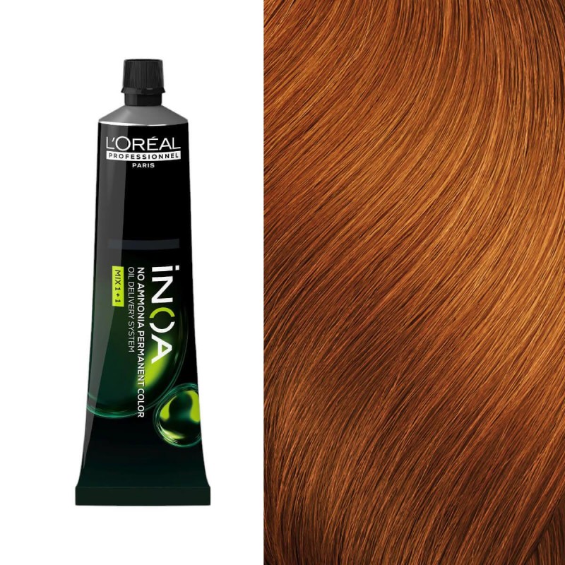 Hair dye inoa 7.43 Copper Golden Blond 60ml L'Oréal