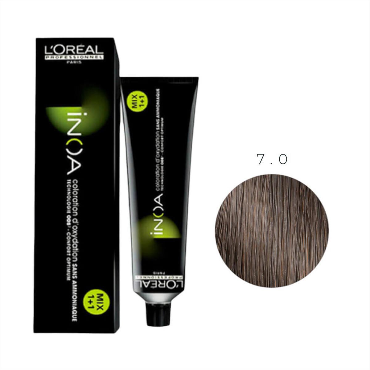 Βαφή Μαλλιών L\'Oreal Inoa No 7.0 Ξανθό Ενισχυμένο - 60gr