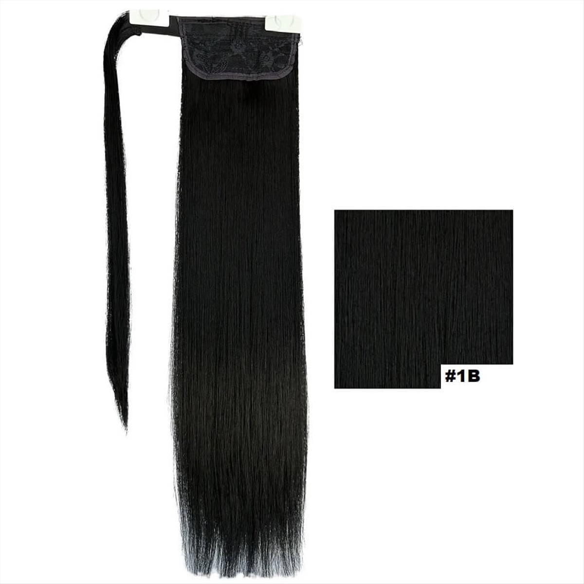 Synthetic Prremium Hair Ponytail Color 1B 65cm