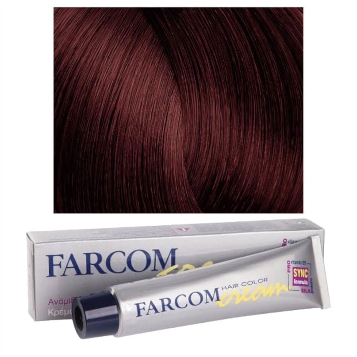 Hair Color Cream Farcom No 530 Light Brown Intense Red Violet 60ml