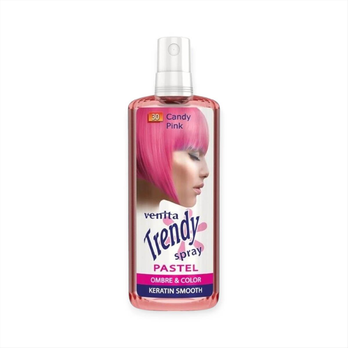 Spray Ημιμόνιμη Βαφή Μαλλιών Venita Trendy Candy Pink 200ml