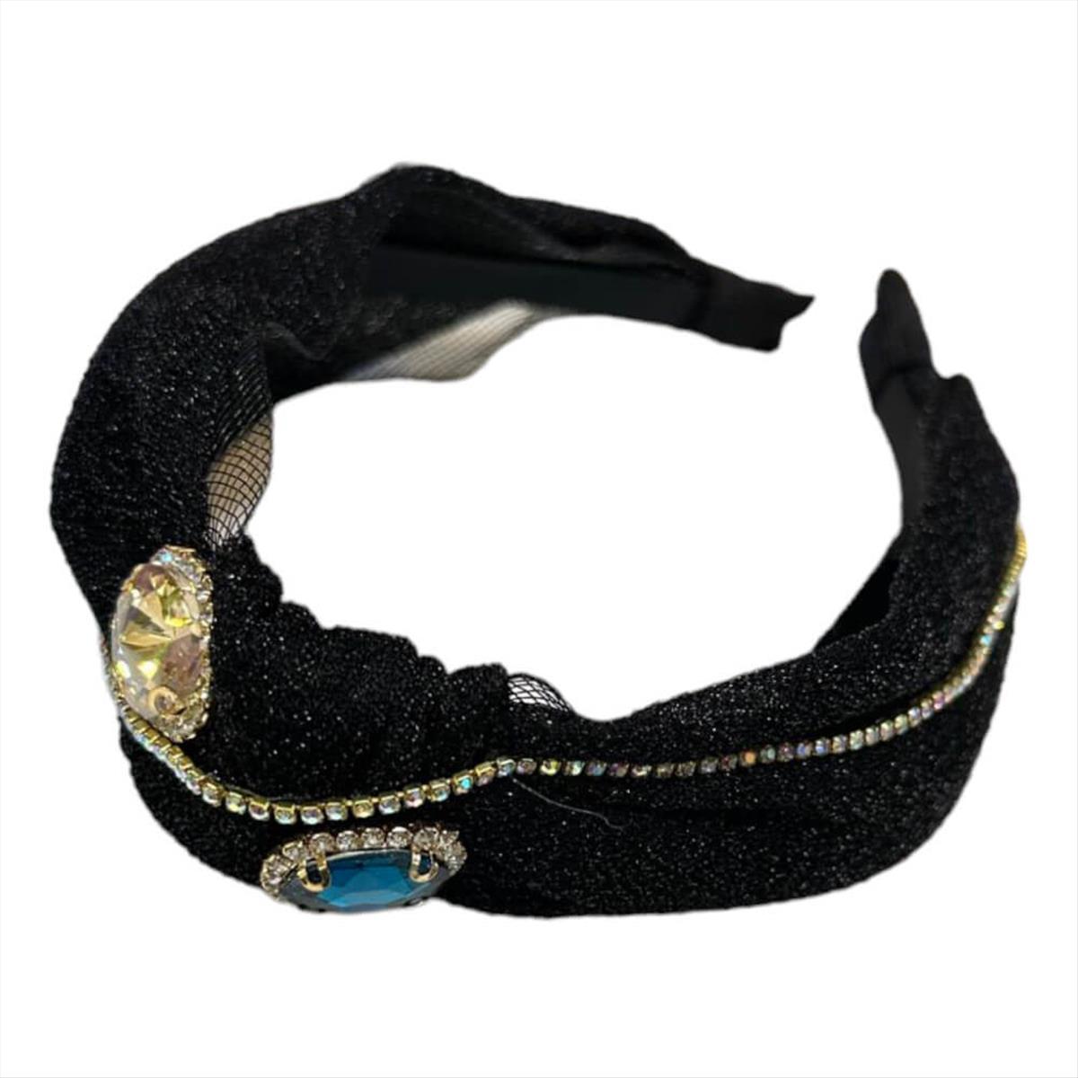 Black Hair Clip With Strass