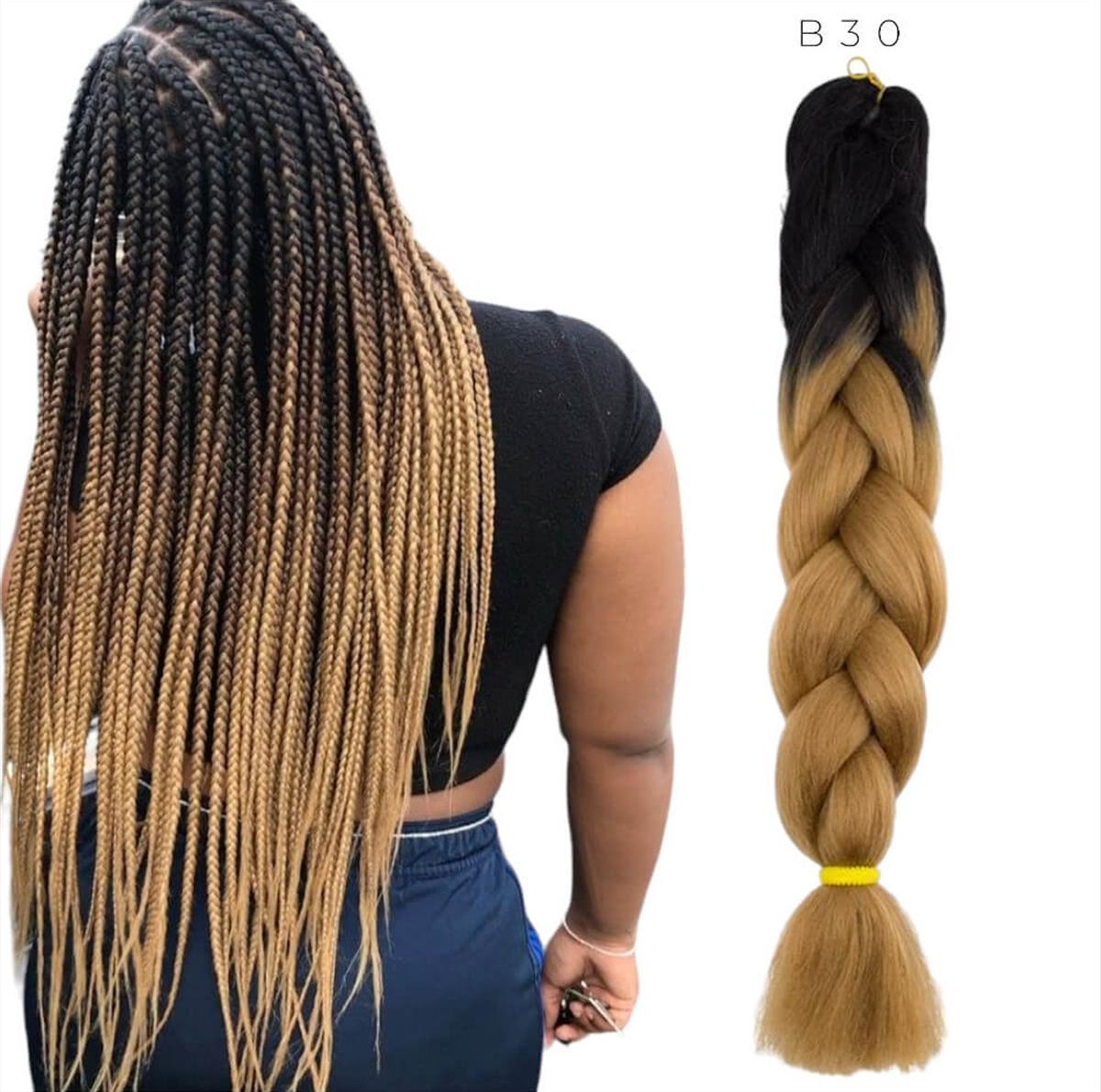 Μαλλιά για Ράστα Jumbo Braid B30 Ombre 125cm