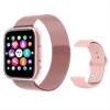 Smart watch T99 bluetooth calls + Spare Metal Strap Pink OEM