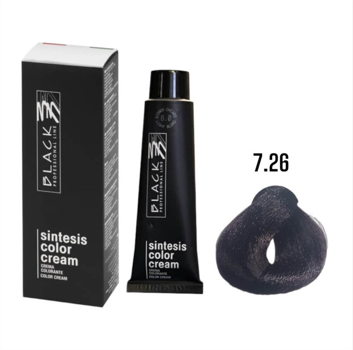 Hair Color Black Sintesis Glam Colors No 7.26 - 100 ml