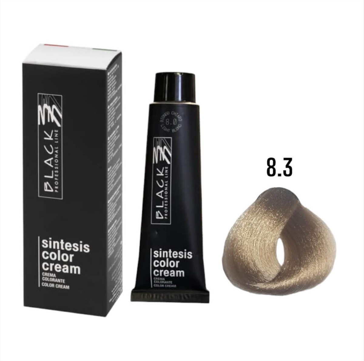 Hair Color Black Sintesis Glam Colors No 8.3 - 100 ml