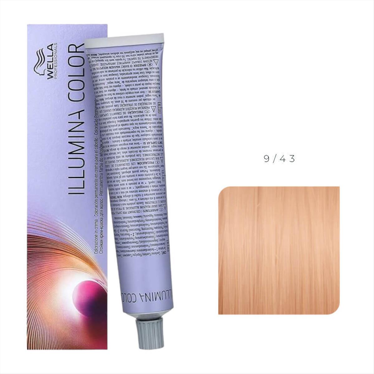 Βαφή Μαλλιών Wella Illumina Color 9/43 Ξανθό Πολύ Ανοιχτο Κόκκινο Χρυσό - 60ml