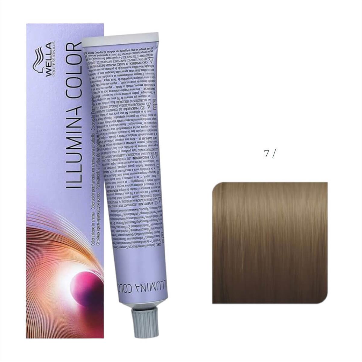 Βαφή Μαλλιών Wella Illumina Color 7/ Μεσαίο Ξανθό - 60ml