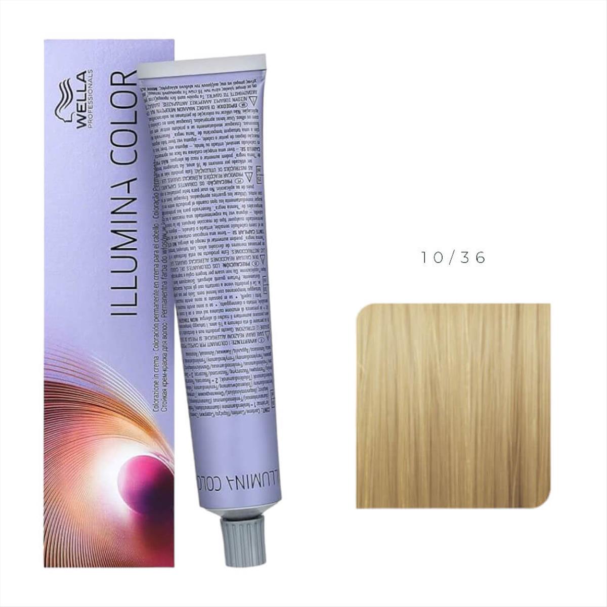 Βαφή Μαλλιών Wella Illumina Color 10/36 Κατάξανθο Χρυσό Βιολέ - 60ml